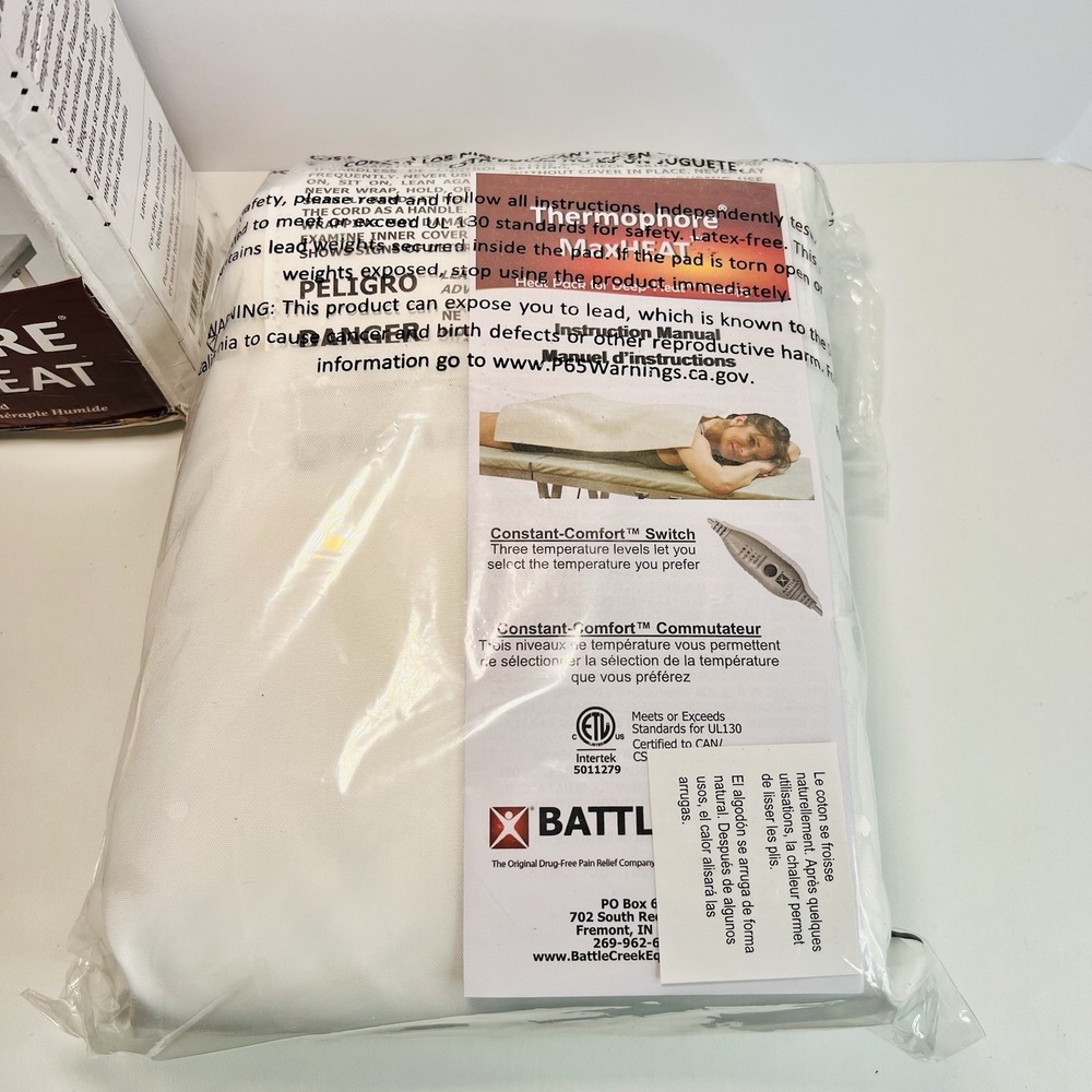 Battle Creek Thermophore MaxHeat Heating Pad 14 x 27 inches | XL Size Model 155 - Picture 3 of 10